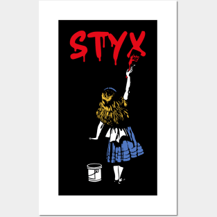 styx ll girls with red paint Posters and Art